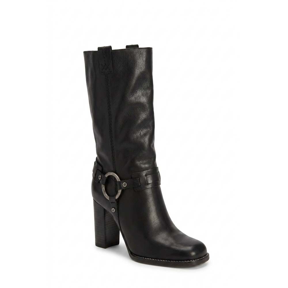 NEW FREE PEOPLE women's hayden harness boots in black leather